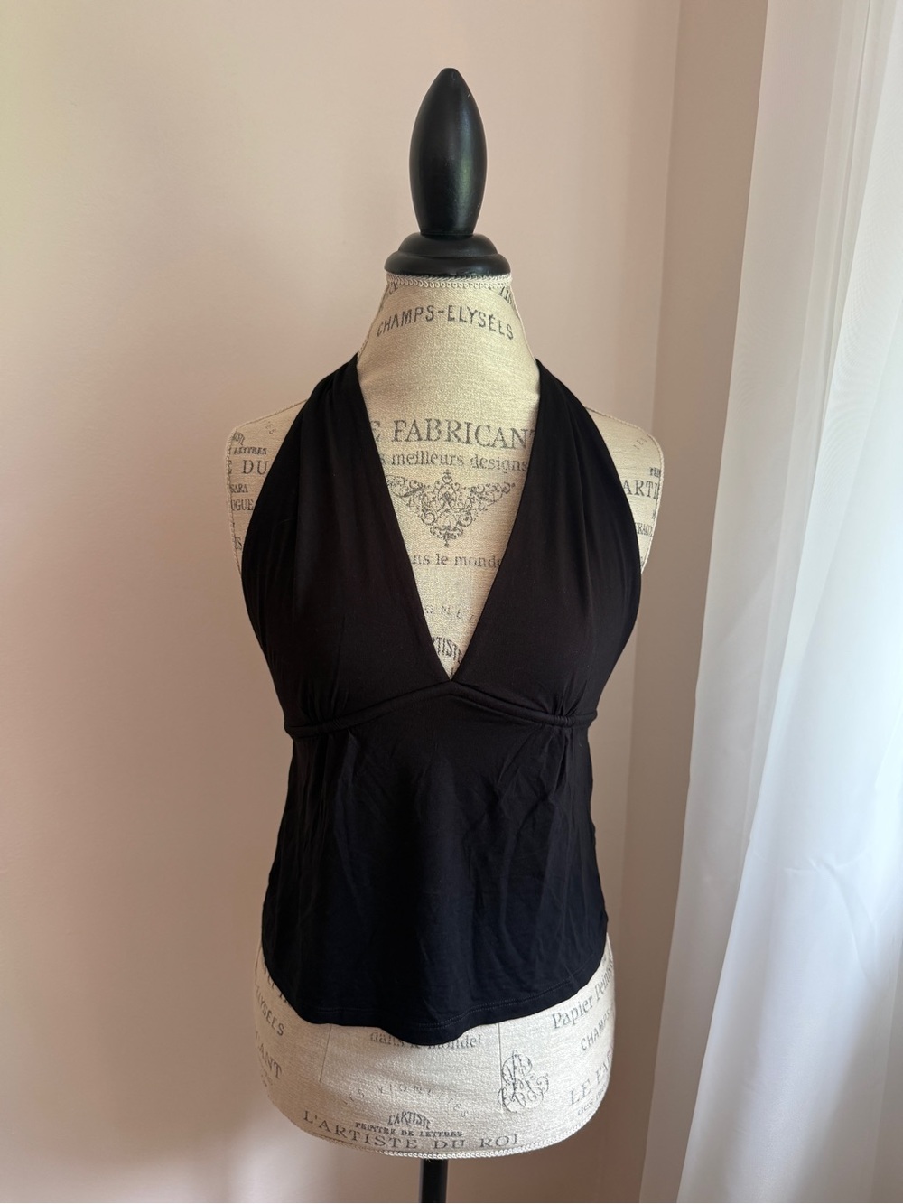 Brandy Melville Livy Halter Neck Top in Black